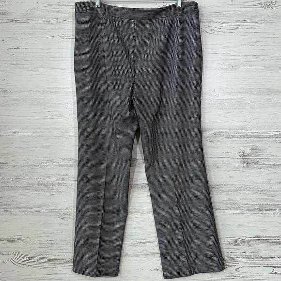 TALBOTS Micro Check Plaid Knit Straight Leg Trousers 18 - Picture 8 of 10